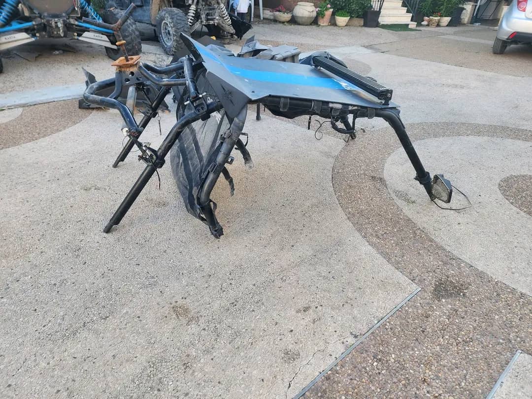 disassembled roll cage